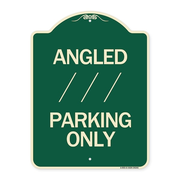 Signmission Angle Parking W/ Bidirectional Arrow 1 Heavy-Gauge Aluminum Sign, 24" x 18", G-1824-24346 A-DES-G-1824-24346 - main